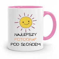 Kubek Różowy Dla Fotografa Najlepszy Pod Słońcem Z Nadrukiem Ze Zdjęciem