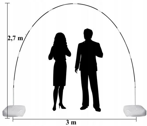 ŁUK STABILNY STELAŻ DO BALONÓW GIRLAND BRAMA WESELE ŚCIANKA ŚLUB + na Arena.pl