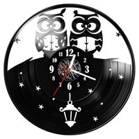 Zegar ścienny z płyty winylowej Sowy 189.14