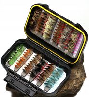 Mucha PSTRĄG LIPIEŃ BRZANA PŁOĆ Nimfy Jętki ZESTAW 96 szt MUSZEK Przynęty