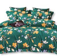 Pościel Satyna Bawełniana 160X200 - Żółte Kwiatuszki