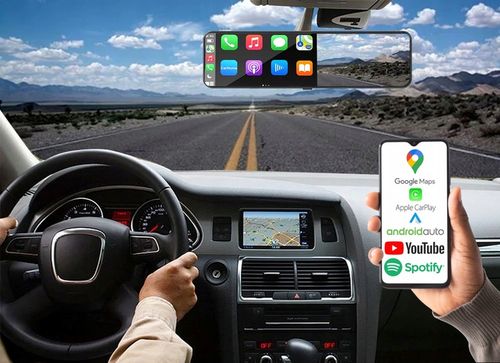 REJESTRATOR LUSTERKO 10,88 KAMERA COFANIA ANDROID CARPLAY 2K QHD KARTA 64GB na Arena.pl