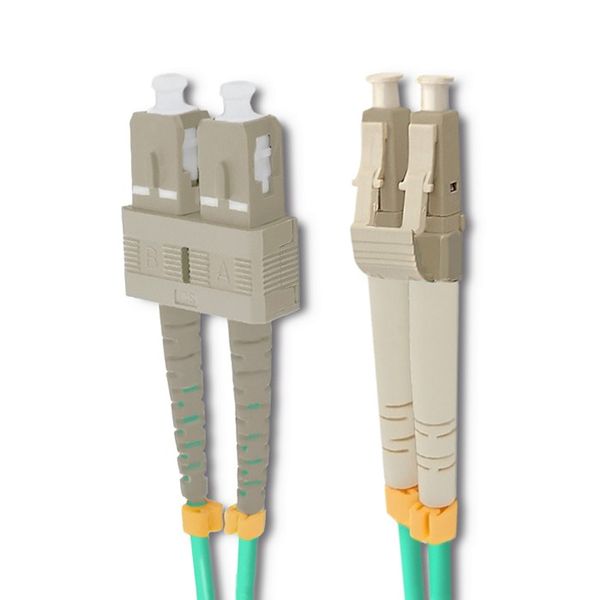 Qoltec Patchcord światłowodowy LC/UPC - SC/UPC | Multimode | 50/125 | OM4 | Duplex | 3m zdjęcie 2