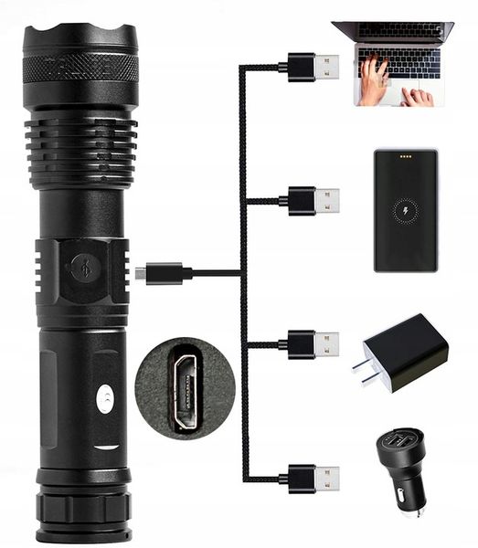 MOCNA LATARKA TAKTYCZNA LED XHP50 ZOOM WOJSKOWA zdjęcie 10