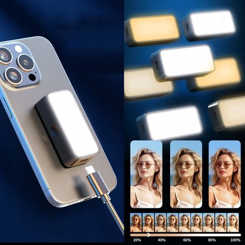 Magnetyczna lampa do selfie do telefonu, kompatybilna z Magsafe iPhone, na Arena.pl