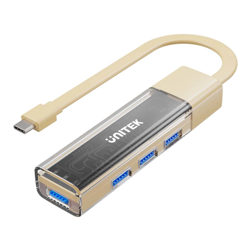 Unitek hub dwukierunkowy USB C/USB A 5Gbps, 4x USB A kremowy na Arena.pl