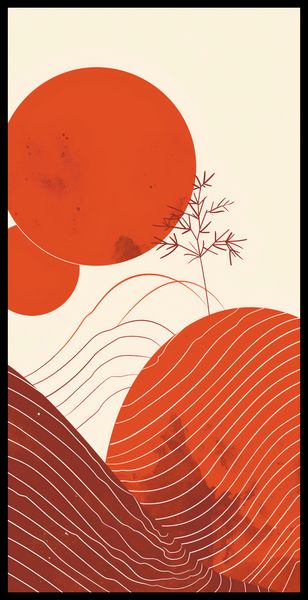 Plakat 50x100cm Ciepło Czerwieni zdjęcie 2