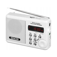 Radio przenośne kieszonkowe na baterie FM USB MP3 białe Sencor SRD 215W