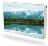 Mata magnetyczna magnes na grzejnik na wymiar GÓRY JEZIORO KRAJOBRAZ 60x100