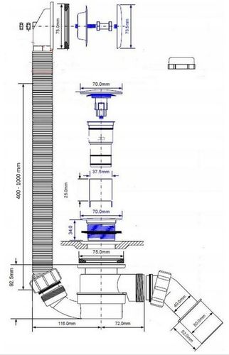 McAlpine SYFON WANNOWY HC2600CL czyszczony od góry chrom na Arena.pl