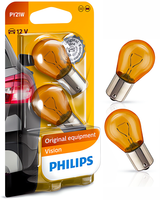 Philips Żarówki PY21W Vision +30% Więcej Światła Kierunkowskazy Żarówka