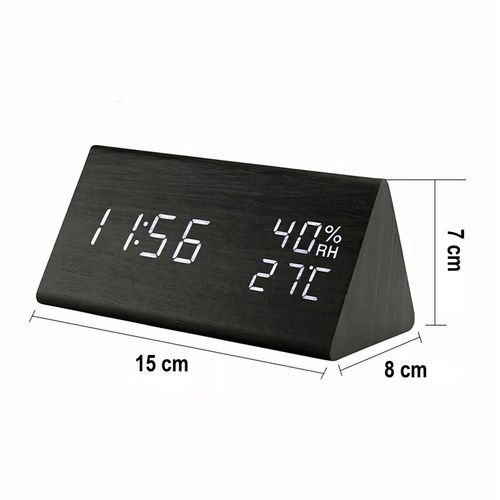 BUDZIK ZEGAR ELEKTRONICZNY TERMOMETR ALARM CYFROWY ZEGAREK STOJĄCY na Arena.pl
