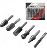 YATO KOMPLET FREZÓW TRZPIENIOWYCH DO METALU FI 6mm ZESTAW 6EL YT-61711
