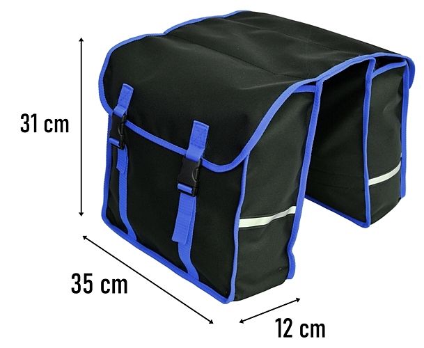 SAKWA NA BAGAŻNIK ROWEROWY, TORBA ROWEROWA 2x15L zdjęcie 4