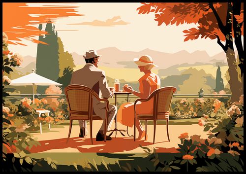 Plakat 100x70cm Retro Randka na Arena.pl