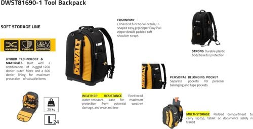 DEWALT PLECAK NARZĘDZIOWY 40L na Arena.pl