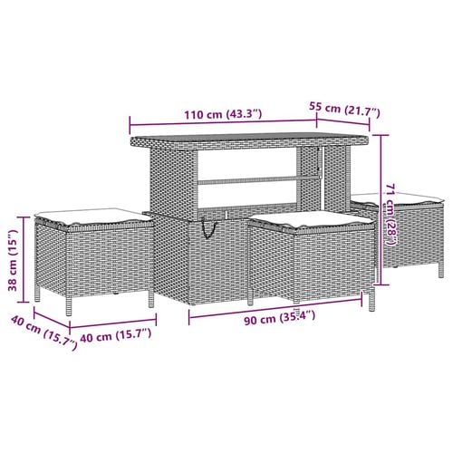 Zestaw Sof na Ogród 9 pcs Czarny polirattan na Arena.pl