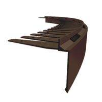 Profil okapowy balkonowy FLEXI STONE z drenażem 2,5m Brąz RAL 8028