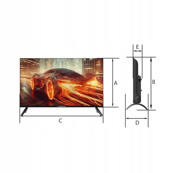 Telewizor 32 cale TV tuner dekoder DVBT2 HEVC HD USB CL+ Manta 32LHN124E zdjęcie 4