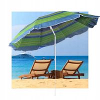 DUŻY ŁAMANY PARASOL PLAŻOWY OGRODOWY PRZECIWSŁONECZNY 180 cm + PODSTAWA