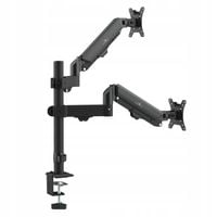 Uchwyt na 2 monitory 17"-32" Wieszak do 2x monitora biurkowy regulowany