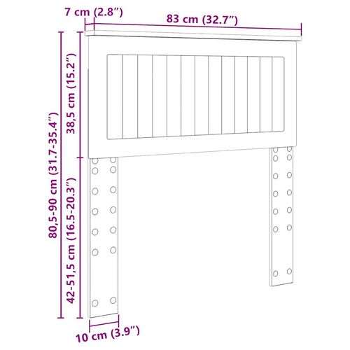 Zagłówek Z zagłówkiem Biały 80 cm Materiał drewnopochodny na Arena.pl