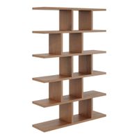 Duży regał z półkami, biblioteczka, 70x18x101 cm, orzech, mat | TYLETEGOTU