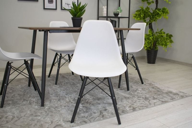 Krzesło OSAKA białe / nogi czarne x 2 zdjęcie 7