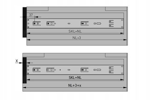 Prowadnica kulkowa GTV VERSALITE PLUS+ 600 mm pełny wysuw cichy domyk na Arena.pl