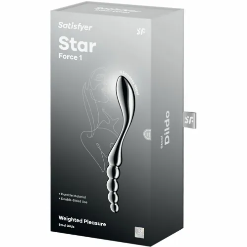 satisfyer star force 1 stalowy model dwustronny, gładka powierzchnia na Arena.pl