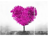 OBRAZ TREE OF LOVE MIŁOŚĆ SERCE PRZYRODA