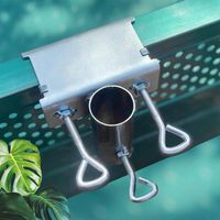Uchwyt na Parasol do Poręczy na Balustradę flagę Metal Solidny 25-38mm