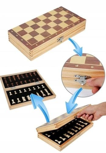 SZACHY DREWNIANE WARCABY DUŻE DLA DZIECI TRYKTRAK GRY LOGICZNE PLANSZ0WE na Arena.pl