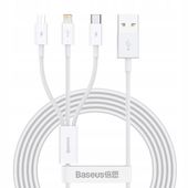 2 x Kabel USB 3w1 BASEUS USB micro USB Lightning 1.2m