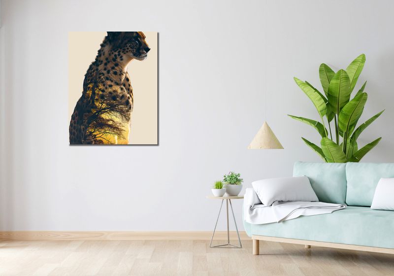 Obraz 70x90cm Gepard Duch Sawanny zdjęcie 2