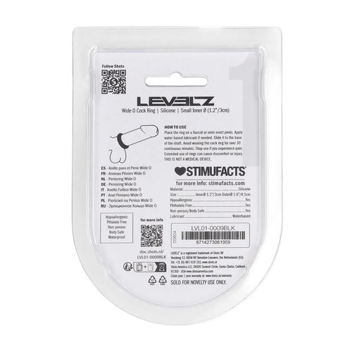Wide O Silicone Cockring - S - 30Mm - Black na Arena.pl