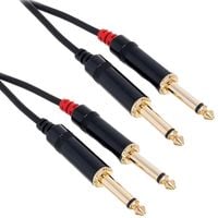 Kabel audio sygnałowy Jack 6,3 mm 1,5 m pozłacany pro snake TPI-Twin 1.5