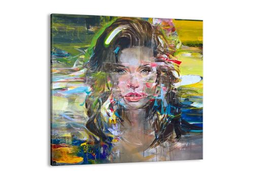 Obraz Na Płótnie - Portret Kobieta - 40X40 Cm - Ac40X40-3473 na Arena.pl