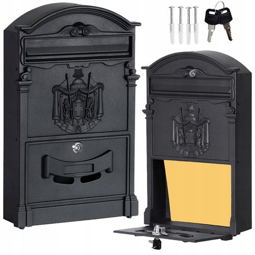 SKRZYNKA POCZTOWA NA LISTY POCZTĘ RUSTYKALNA RETRO VINTAGE CZARNA na Arena.pl