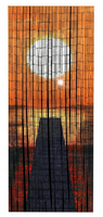 ZASŁONA BAMBUSOWA NATURALNA 90X200 CM POMARAŃCZOWA ZACHÓD SŁOŃCA