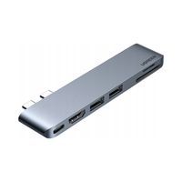 UGREEN Adapter Rozdzielacz 6w1 Hub Usb-c Dla Macbook Air Pro Hdmi Usb 3.0