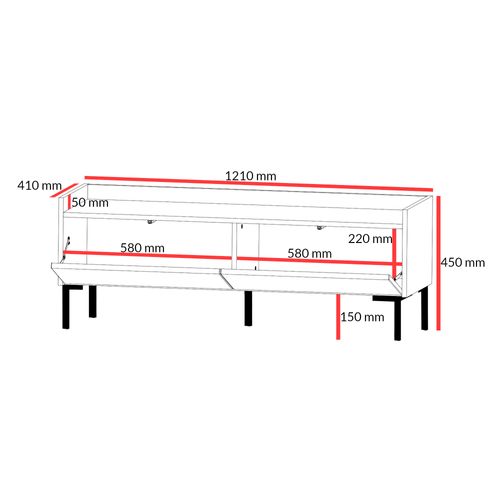 Szafka RTV stojąca Liam 120 Biała na Arena.pl