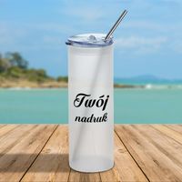 Kubek z matowego szkła bezbarwny - z Twoim nadrukiem