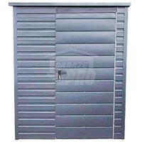 Schowek domek ogrodowy 1,8x4m drzwi okno antracyt rynny dach spad GP425