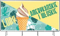 BANER REKLAMOWY 130x80cm z gotowego projektu LODZIARNIA LODY plandeka