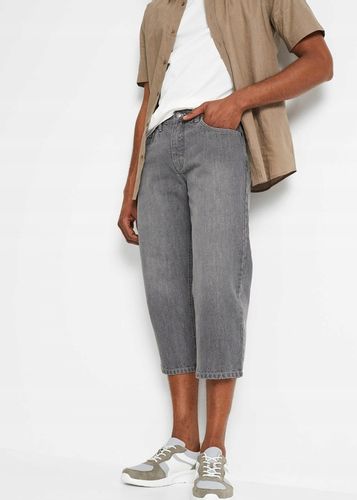 HA105 SPODNIE MĘSKIE JEANSOWE PROSTE 3/4 BONPRIX 62 SZARE na Arena.pl