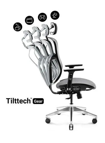 Fotel ergonomiczny Diablo Chairs V-Basic Czarno-szary na Arena.pl