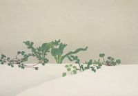 Plakat 100x70cm Green Plants, Sekka Japoński Vintage do Salonu