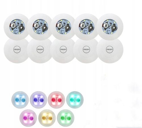 Podstawka Naklejka LED pod Butelkę Szklankę Kubek Zestaw 10 szt. na Arena.pl