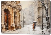Obraz 100x70cm Zimowy Spacer Starym Miastem